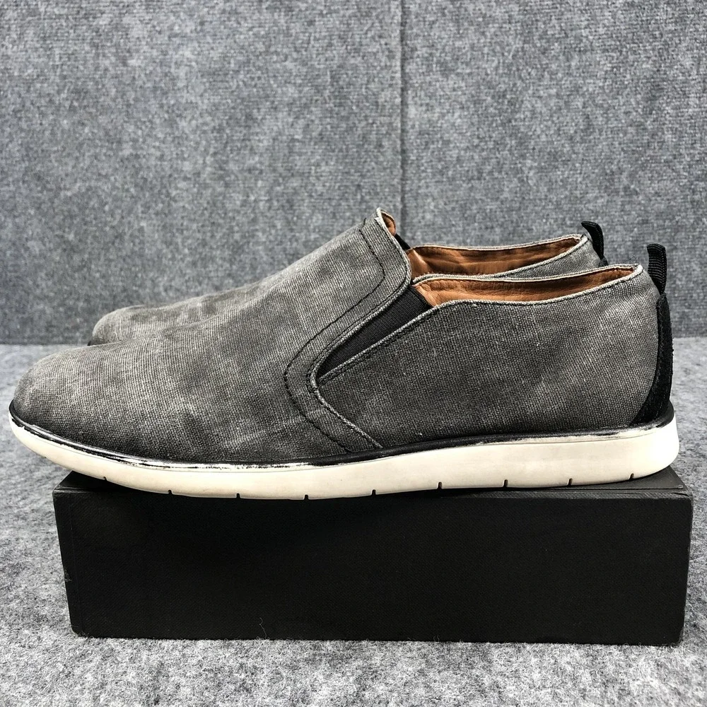 Golaiman Shoes Mens Size 9.5‎ Gray Canvas Slip On Casual Loafers Comfort Walking